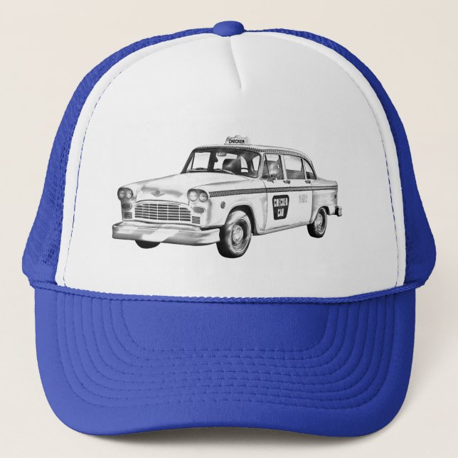 Gorra De Camionero Ilustracion del taxi del inspector (Anverso)