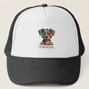 Gorra De Camionero Ilustración divertida de una cita de perro mayordo
