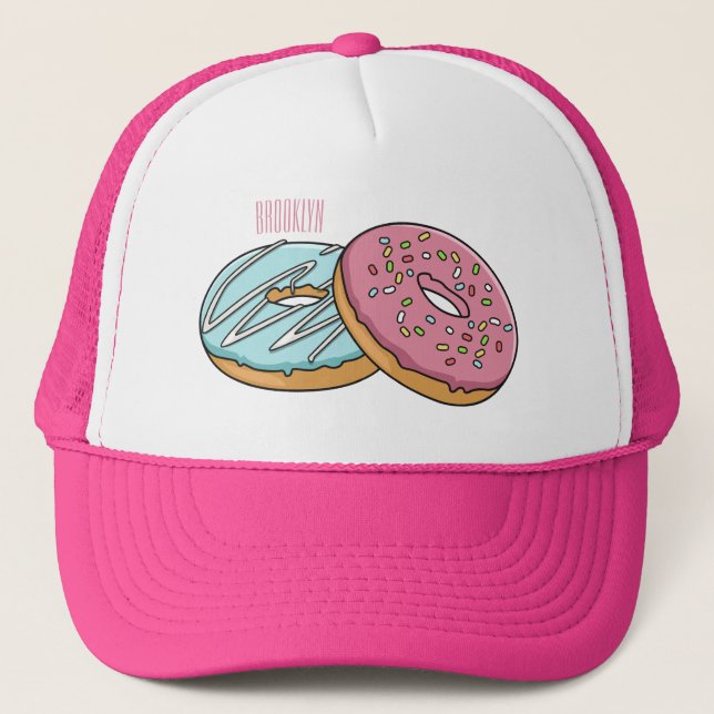 Gorra De Camionero Ilustracion Donut personalizado (Anverso)