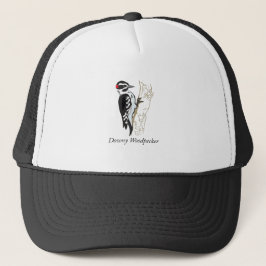 Gorra De Camionero Ilustracion Downy Woodpecker