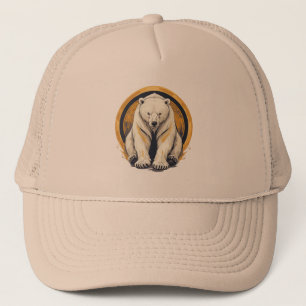 Gorra De Camionero Ilustración elegante de oso polar