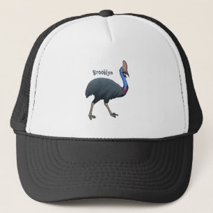 Gorra De Camionero Ilustracion feliz de personalizado de aves en casc