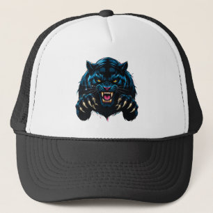 Gorra De Camionero Ilustración Feroz de Pantera Negra