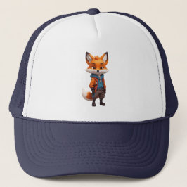 Gorra De Camionero Ilustracion Fox alegre y aventurero