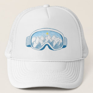 Gorra De Camionero Ilustracion Goggles de Ski Mountain