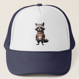 Gorra De Camionero Ilustracion Guay y Adorable Raccoon