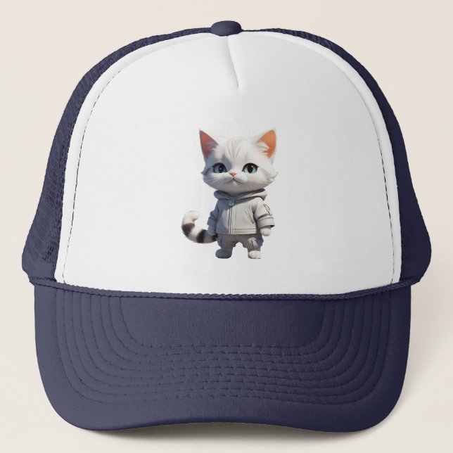 Gorra De Camionero Ilustracion Guay y Cat Adorable (Anverso)