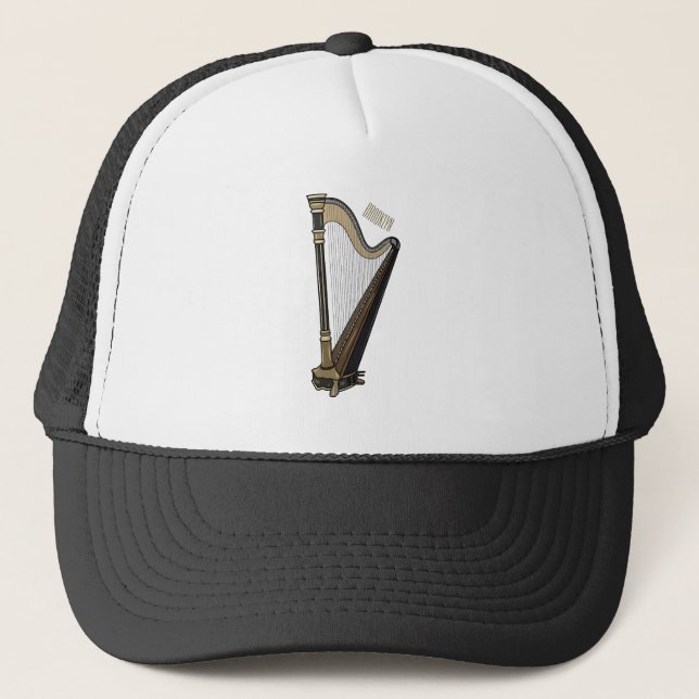 Gorra De Camionero Ilustracion Harp personalizado (Anverso)