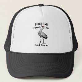 Gorra De Camionero Ilustración motivacional de la grulla de las dunas