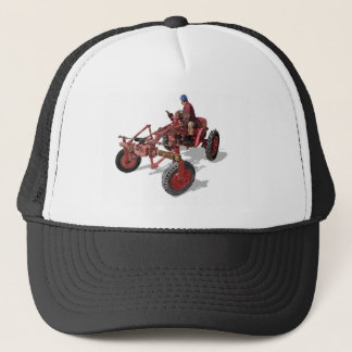 Gorra De Camionero ilustracion O.N.U-restaurado del rojo del tractor