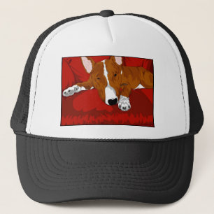 Gorra De Camionero Ilustracion perezoso de la raza del perro de bull