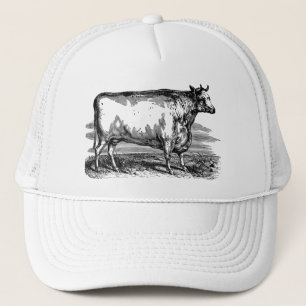 Gorra De Camionero Ilustracion personalizado Bull de la vaca de