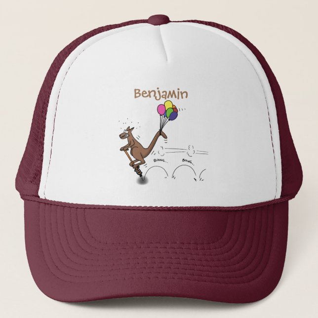 Gorra De Camionero Ilustracion personalizado canguro del humor austra (Anverso)