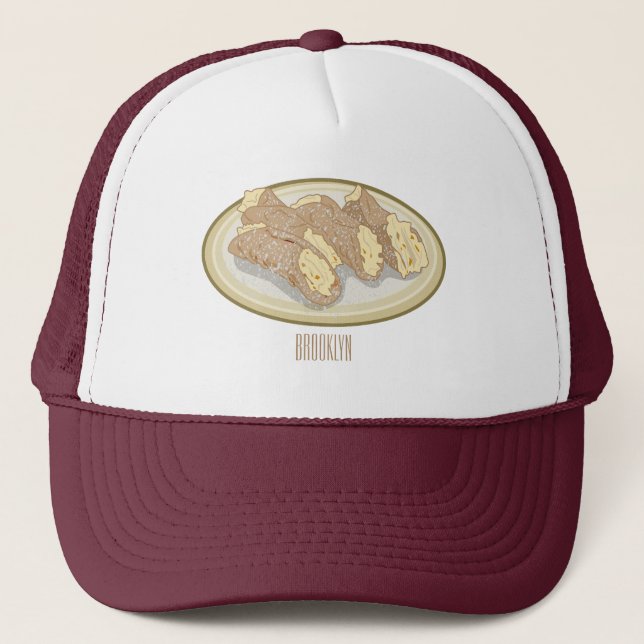 Gorra De Camionero Ilustracion personalizado Cannoli (Anverso)