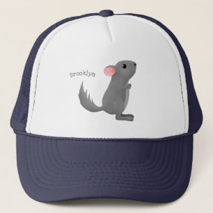 Gorra De Camionero Ilustracion personalizado chinchilla gris suave