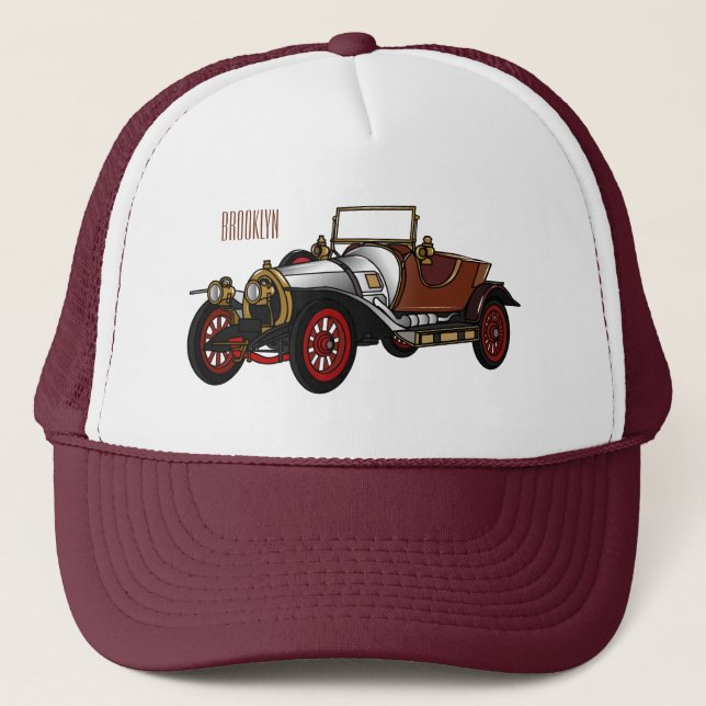 Gorra De Camionero Ilustracion personalizado clásico de 1920 (Anverso)
