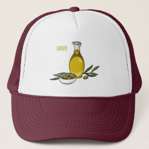 Gorra De Camionero Ilustracion personalizado de aceite de oliva