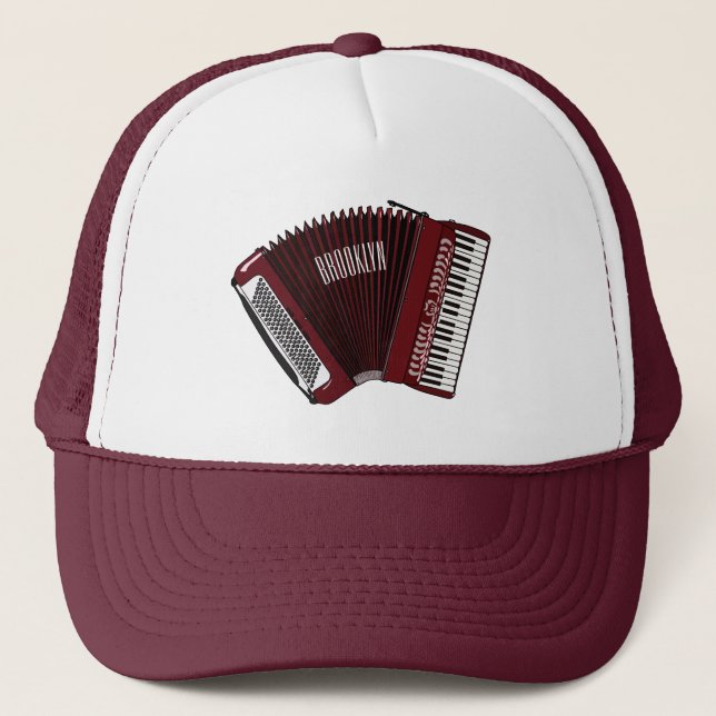 Gorra De Camionero Ilustracion personalizado de acordeón (Anverso)