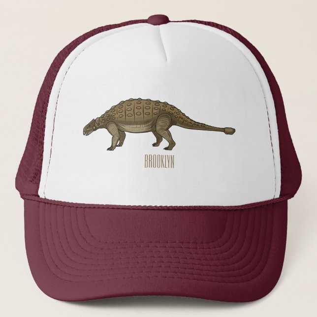 Gorra De Camionero Ilustracion personalizado de Ankylosaurus (Anverso)