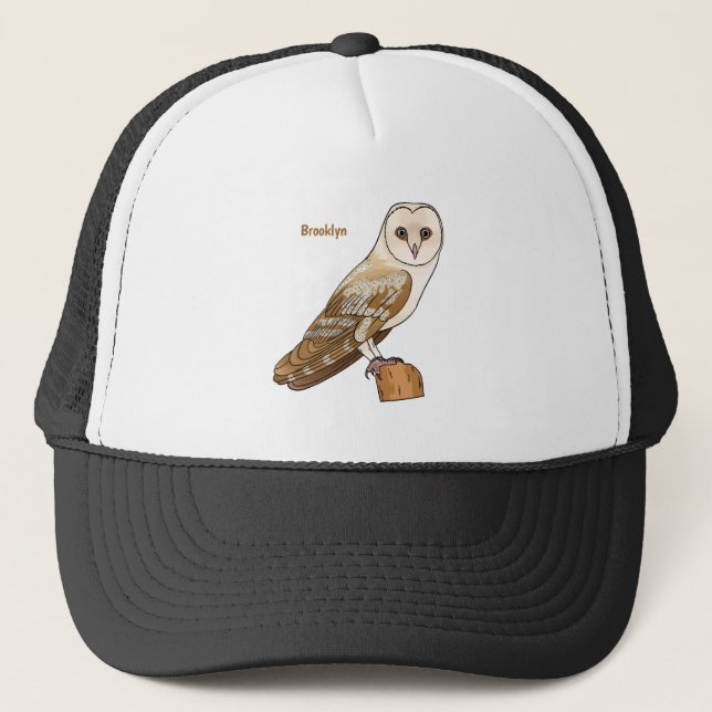 Gorra De Camionero Ilustracion personalizado de aves de búho de Barn (Anverso)