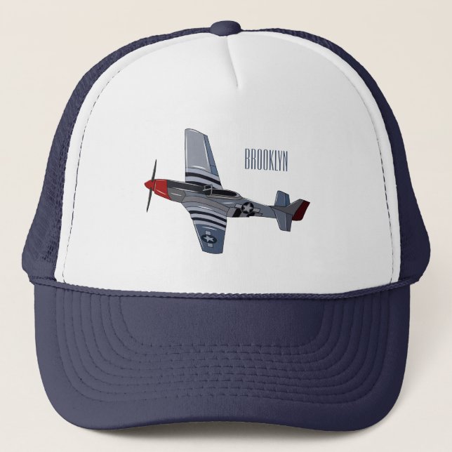 Gorra De Camionero Ilustracion personalizado de bombarderos (Anverso)