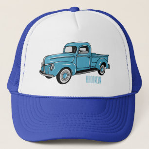 Gorra De Camionero Ilustracion personalizado de camioneta clásica