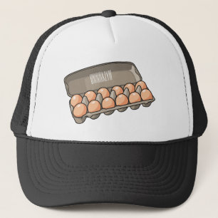 Gorra De Camionero Ilustracion personalizado de cartón de huevo