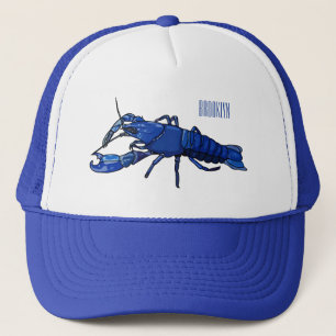 Gorra De Camionero Ilustracion personalizado de cigalas de marrón azu