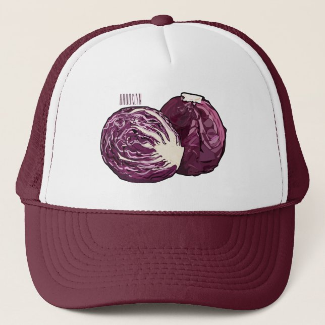 Gorra De Camionero Ilustracion personalizado de col roja (Anverso)