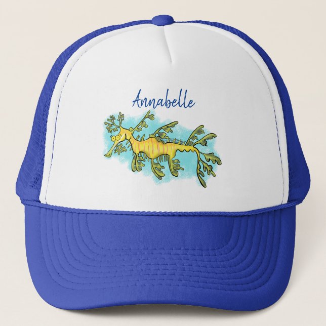 Gorra De Camionero Ilustracion personalizado de dragón marino diverti (Anverso)