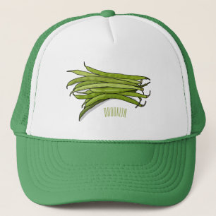 Gorra De Camionero Ilustracion personalizado de frijol verde