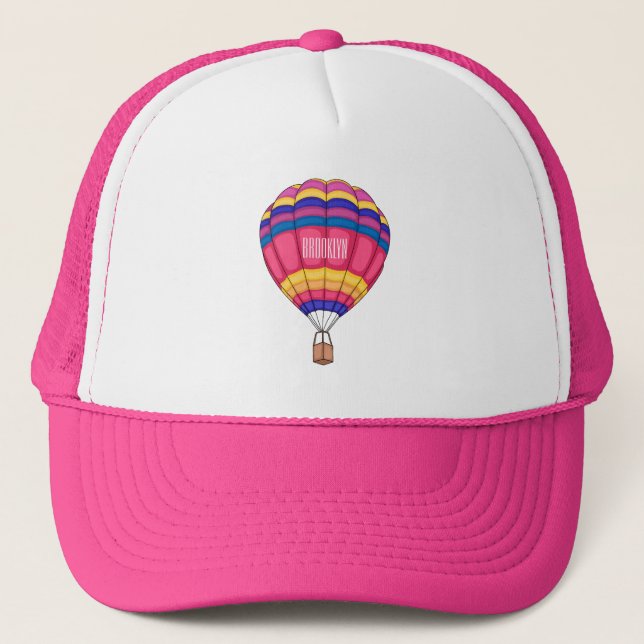 Gorra De Camionero Ilustracion personalizado de globo aerostático (Anverso)