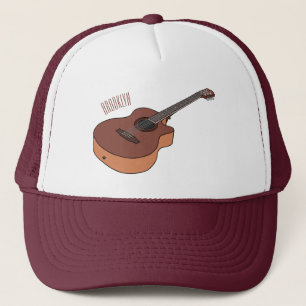 Gorra De Camionero Ilustracion personalizado de guitarra acústica