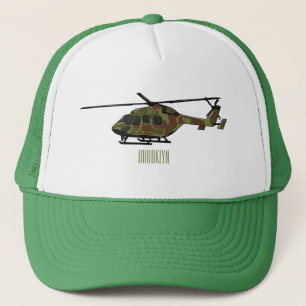 Gorra De Camionero Ilustracion personalizado de helicópteros del ejér