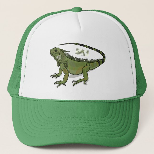 Gorra De Camionero Ilustracion personalizado de Iguana (Anverso)