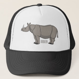 Gorra De Camionero Ilustracion personalizado de Javan rhinoceros