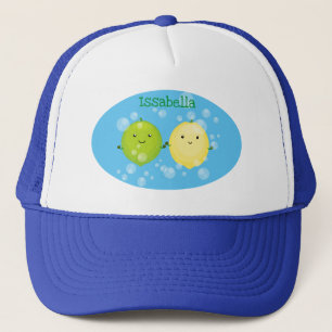Gorra De Camionero Ilustracion personalizado de lima de limón feliz