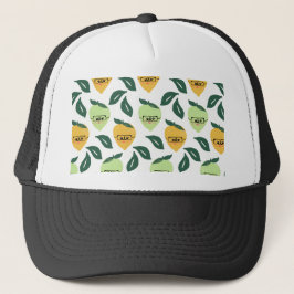 Gorra De Camionero Ilustracion Personalizado de limón y cítricos