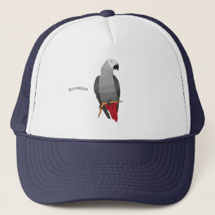 Gorra De Camionero Ilustracion personalizado de loro gris africano