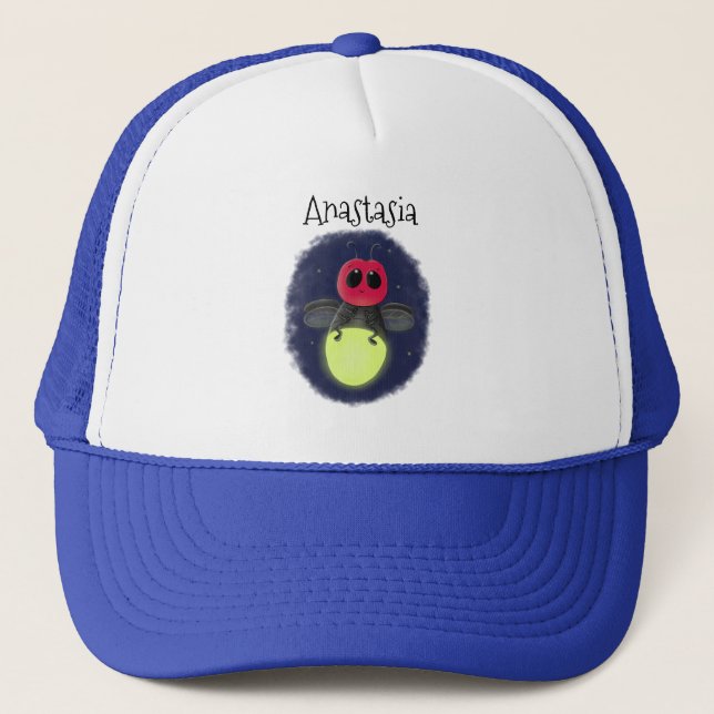 Gorra De Camionero Ilustracion personalizado de luciérnaga de bichos  (Anverso)