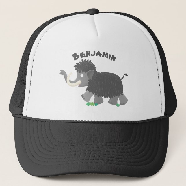 Gorra De Camionero Ilustracion personalizado de mamut torpe (Anverso)