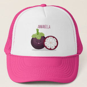Gorra De Camionero Ilustracion personalizado de mangostino morado