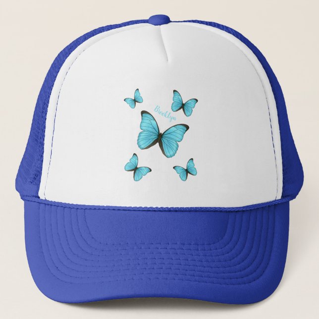 Gorra De Camionero Ilustracion personalizado de mariposas morfo (Anverso)