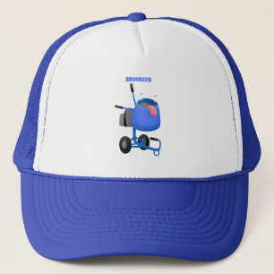 Gorra De Camionero Ilustracion personalizado de mezclador de cemento 