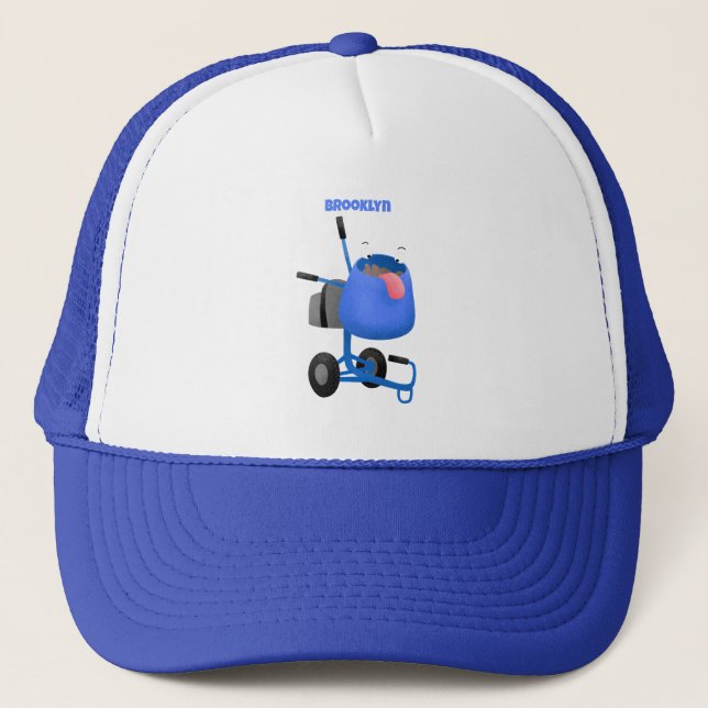 Gorra De Camionero Ilustracion personalizado de mezclador de cemento  (Anverso)