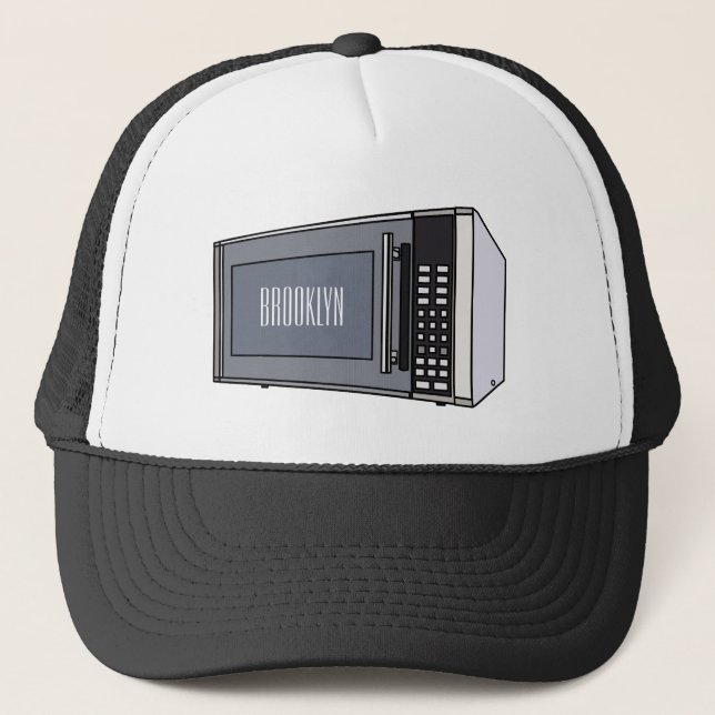 Gorra De Camionero Ilustracion personalizado de microondas (Anverso)