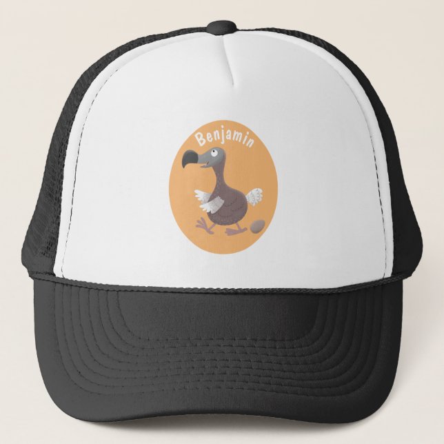 Gorra De Camionero Ilustracion personalizado de pájaro dodo gracioso (Anverso)