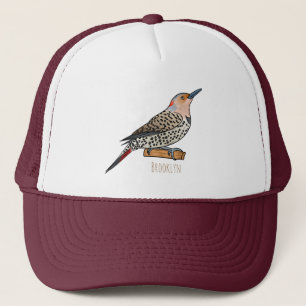 Gorra De Camionero Ilustracion personalizado de pájaro parpadeante de