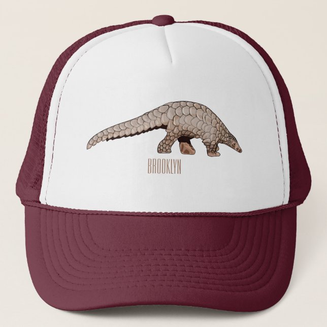 Gorra De Camionero Ilustracion personalizado de Pangolin (Anverso)