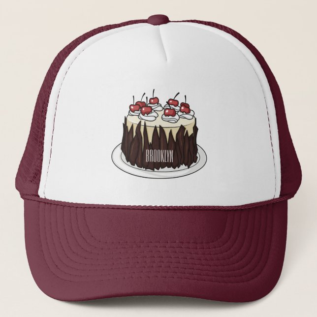 Gorra De Camionero Ilustracion personalizado de pasteles de la Selva  (Anverso)